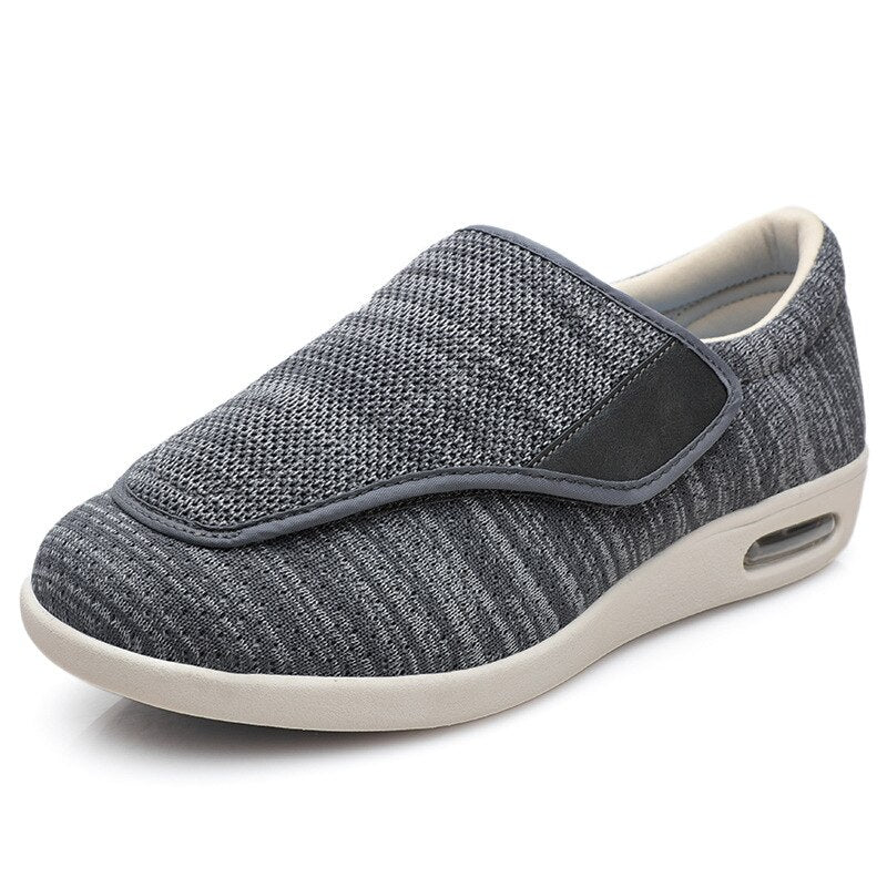 Unisex diabetici schoenen met klittenband, ademend en antislip voor optimale veiligheid.