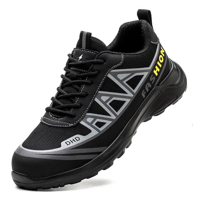 Brede heren S3 veiligheidsschoenen MaxGuard met stalen neus en antislip voor optimale bescherming op het werk.