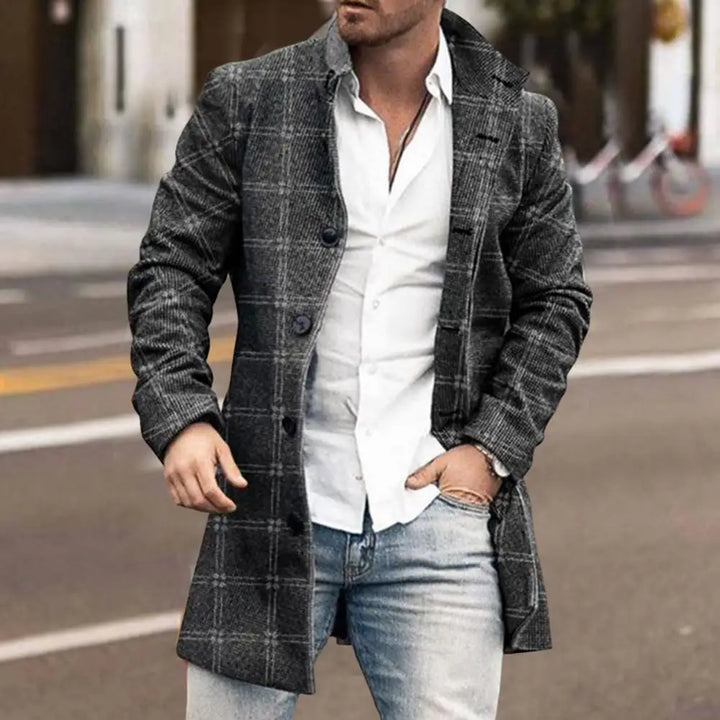Stijlvolle herenjas voor heren in een elegante snit, ideaal als comfortabele winterjas en lentejas voor modebewuste mannen.