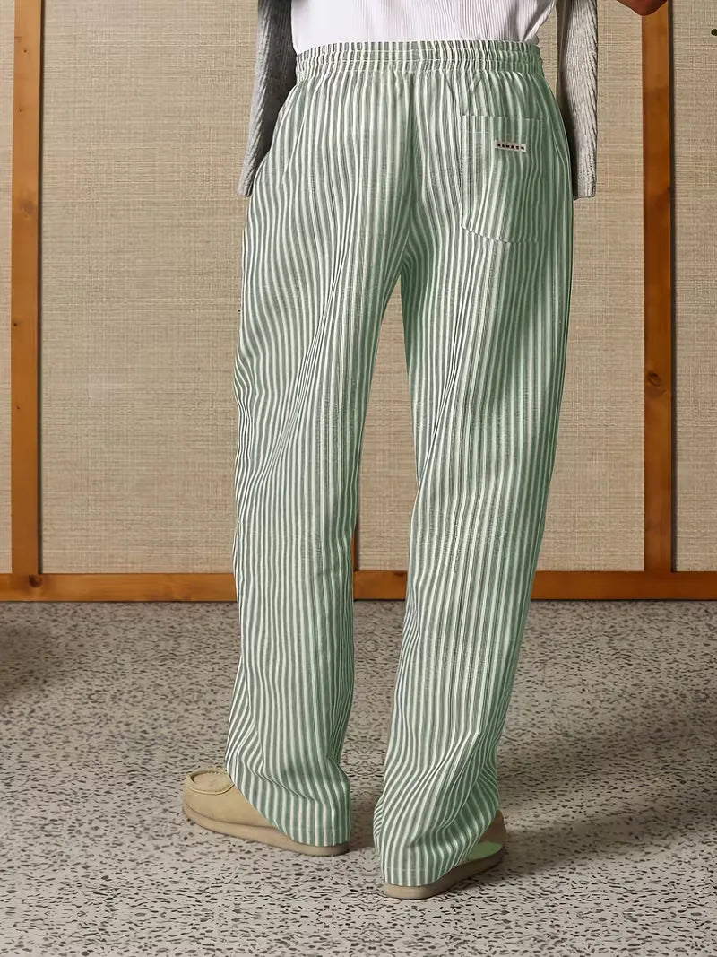 Comfortabele heren zomerkleding in de vorm van een gestreepte jogger