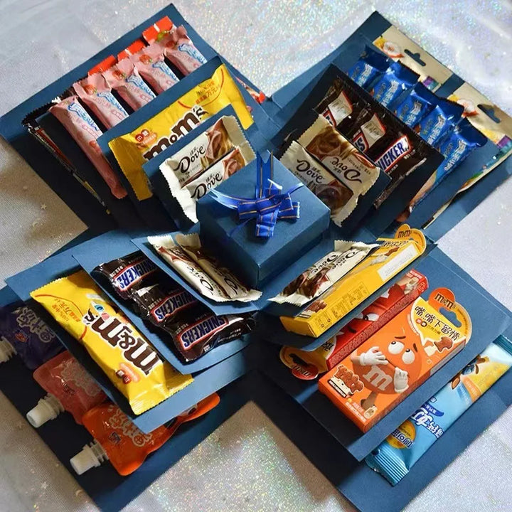 Verrassingsdoos met kleurrijke vlinders die opvliegen. Een persoonlijk en memorabel geschenk.