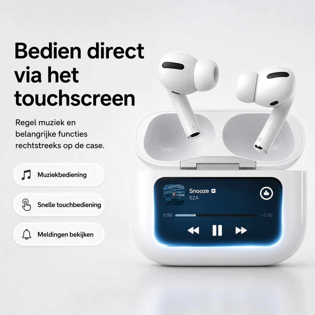 Oordopjes met touchscreen voor directe muziekbediening
