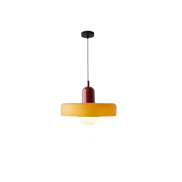 Sfeervolle CelestiGlass hanglamp; glazen lamp voor warme verlichting woonruimte.