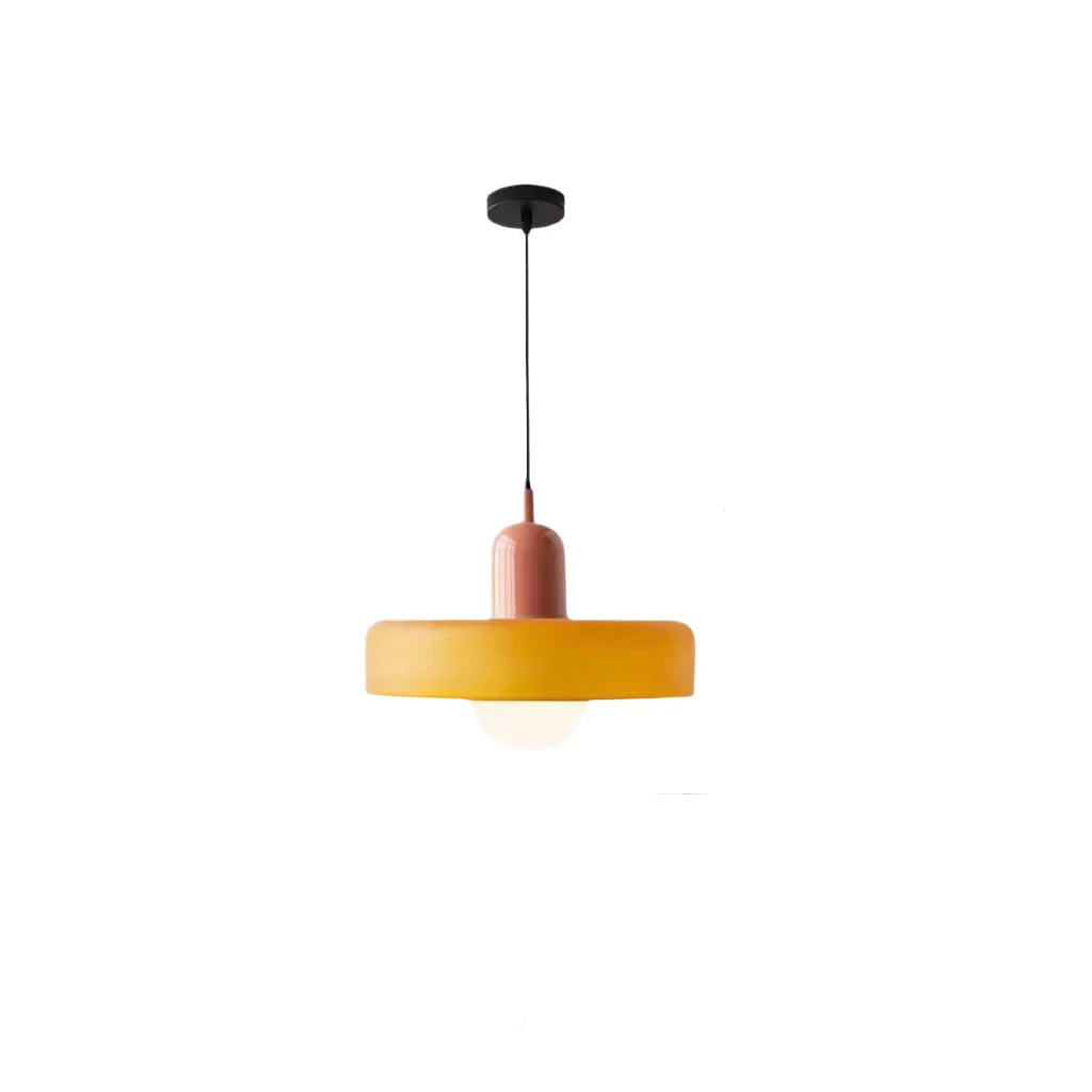 Design CelestiGlass hanglamp, glazen kap; Scandinavische touch aan interieur.