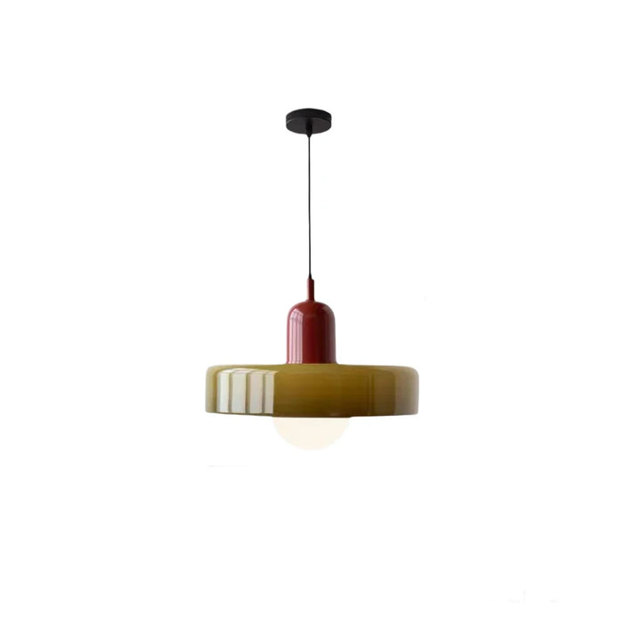 CelestiGlass hanglamp van glas; creëert warme sfeerverlichting in huis.