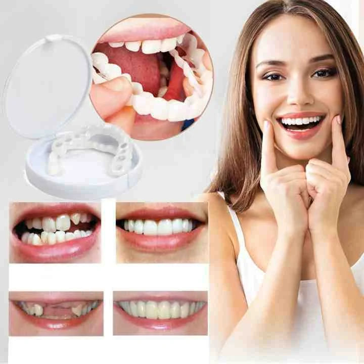 ClearSmile EasyClick gebitsprothese, witte tanden, voor een esthetische glimlach en meer zelfvertrouwen.
