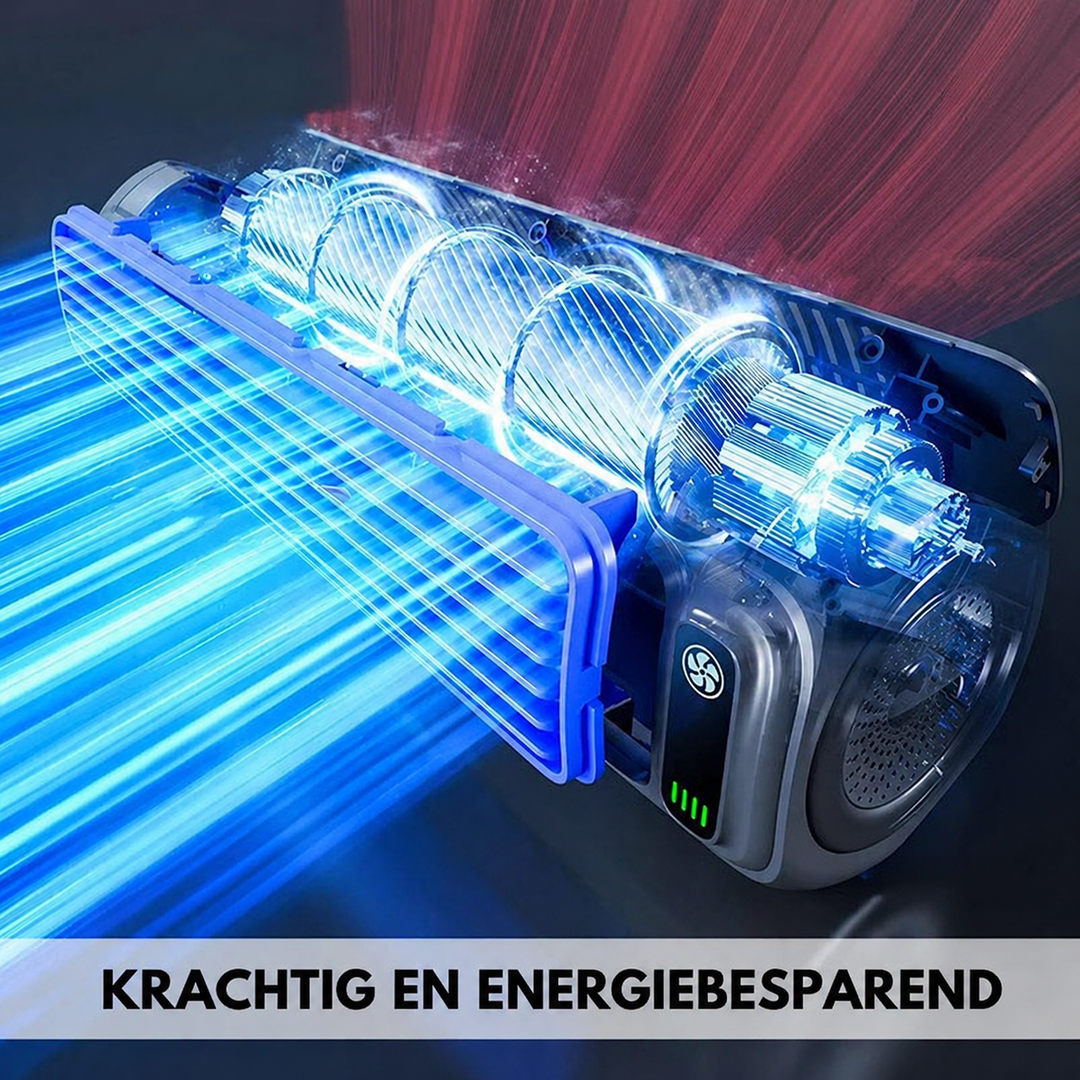 Draagbare mobiele airconditioner voor thuis en kantoor met modern wit design en bedieningspaneel