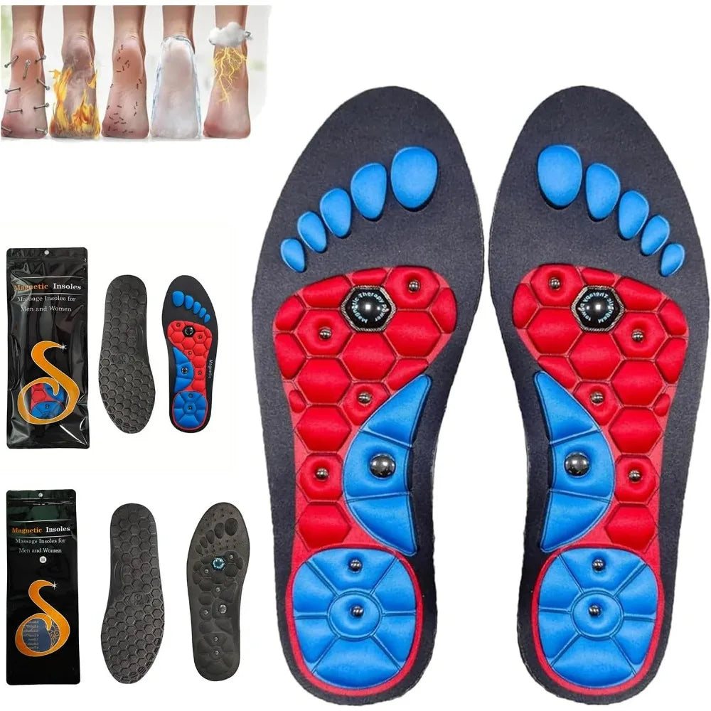 Unisex inlegzolen met massagepunten voor reflexologie en comfort. Ideaal voor dagelijkse vitaliteit.