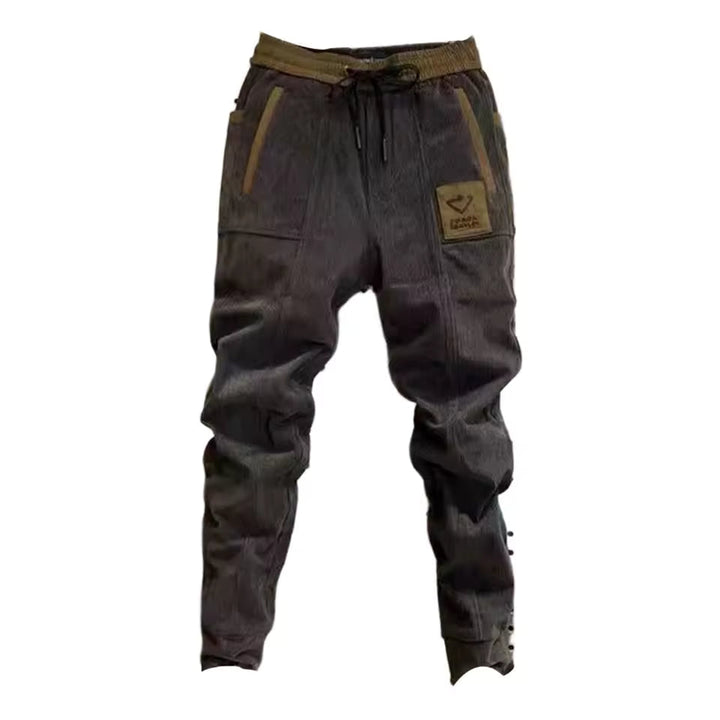 Comfortabele tapered fit joggingbroek in corduroy voor een stijlvolle, casual look.