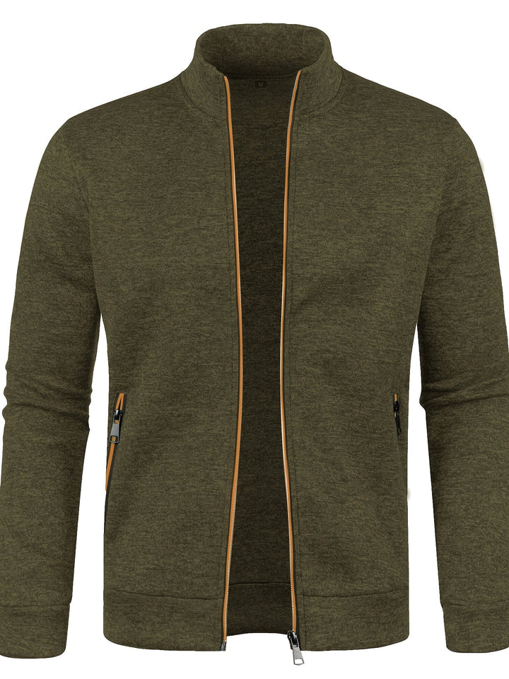 Zacht comfortabel herenvest met volledige rits, elegant voor elke gelegenheid.