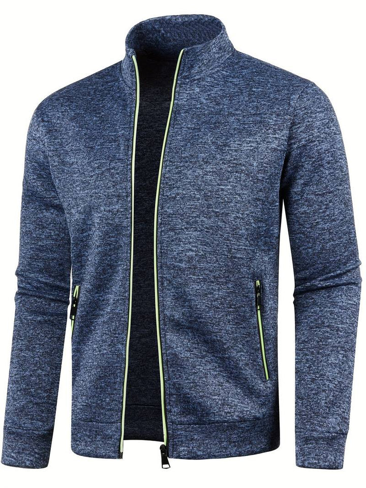 Meerkleurig heren ritsvest, stijlvol en veelzijdig, geschikt voor casual en elegante looks.