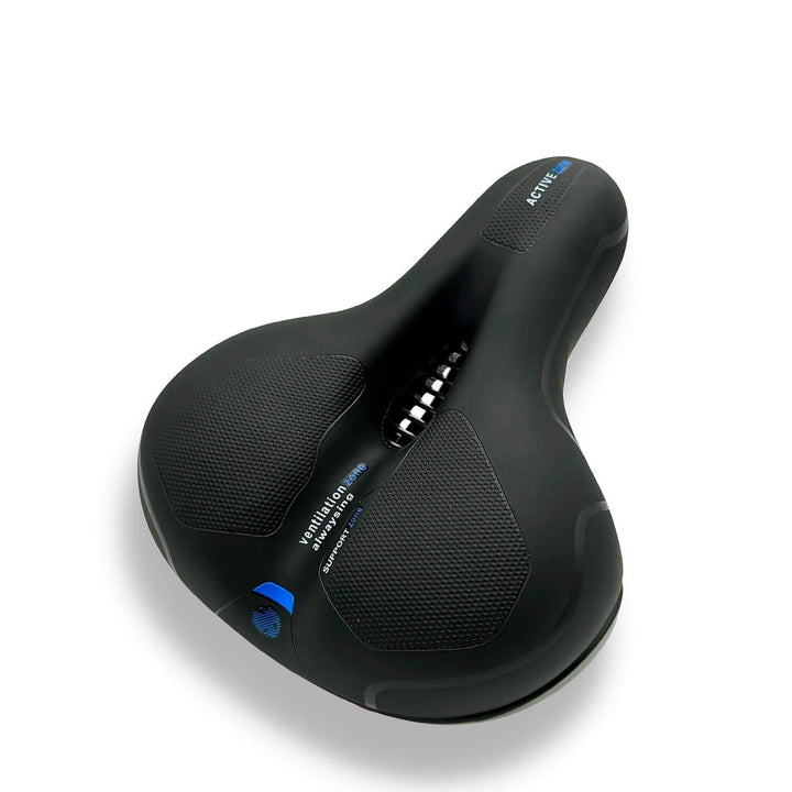 Universeel comfort fietszadel, vermindert zadelpijn. Geschikt voor stadsfiets, mountainbike en racefiets.