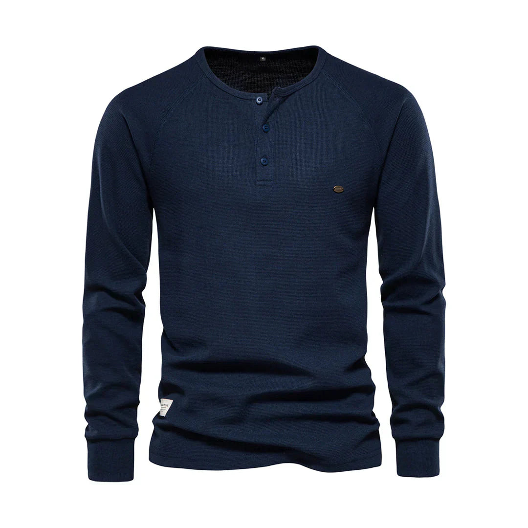 Comfortabel heren langemouwenshirt met ronde hals, stijlvol voor dagelijks gebruik. Essentiële herenmode.