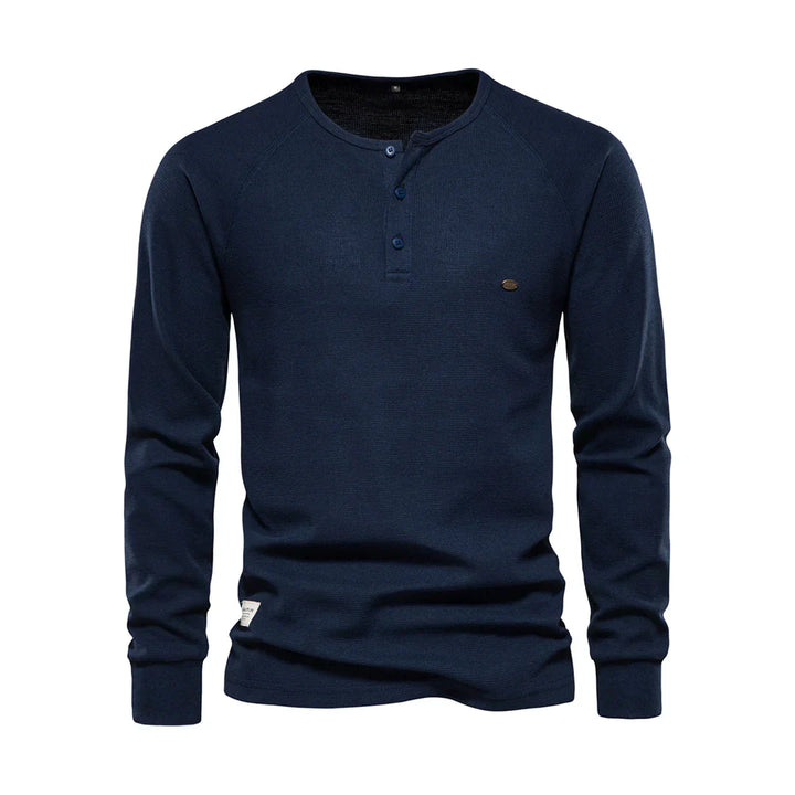Comfortabel heren langemouwenshirt met ronde hals, stijlvol voor dagelijks gebruik. Essentiële herenmode.