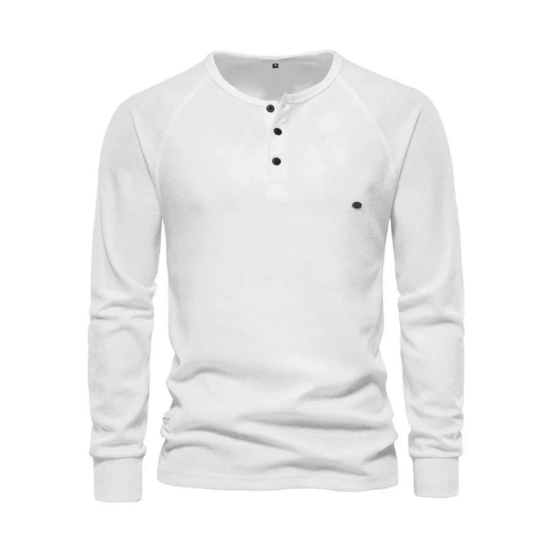 Casual heren langemouwenshirt, perfect voor dagelijks comfort. Tijdloze herenmode, veelzijdig in stijl.
