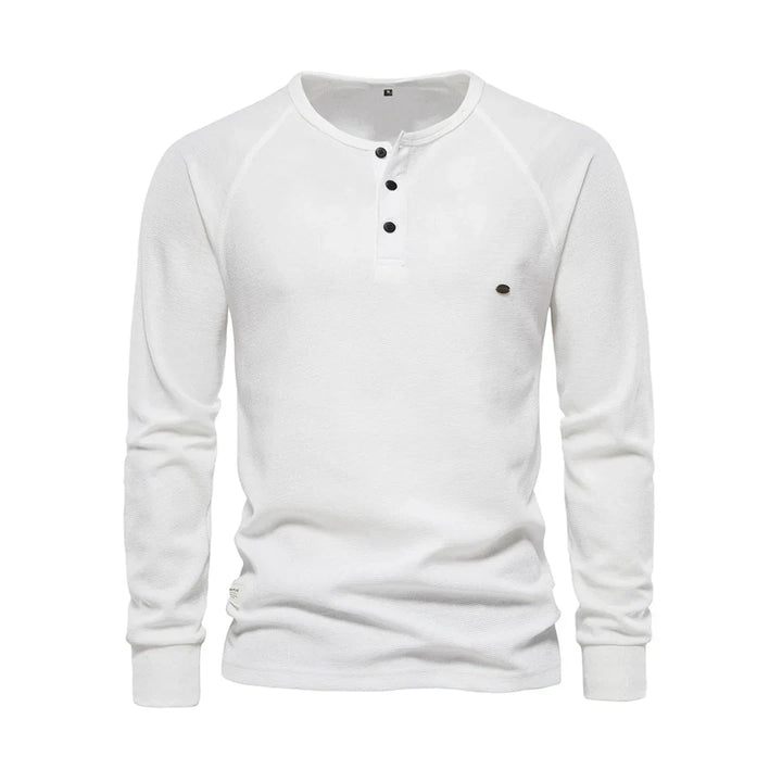 Casual heren langemouwenshirt, perfect voor dagelijks comfort. Tijdloze herenmode, veelzijdig in stijl.