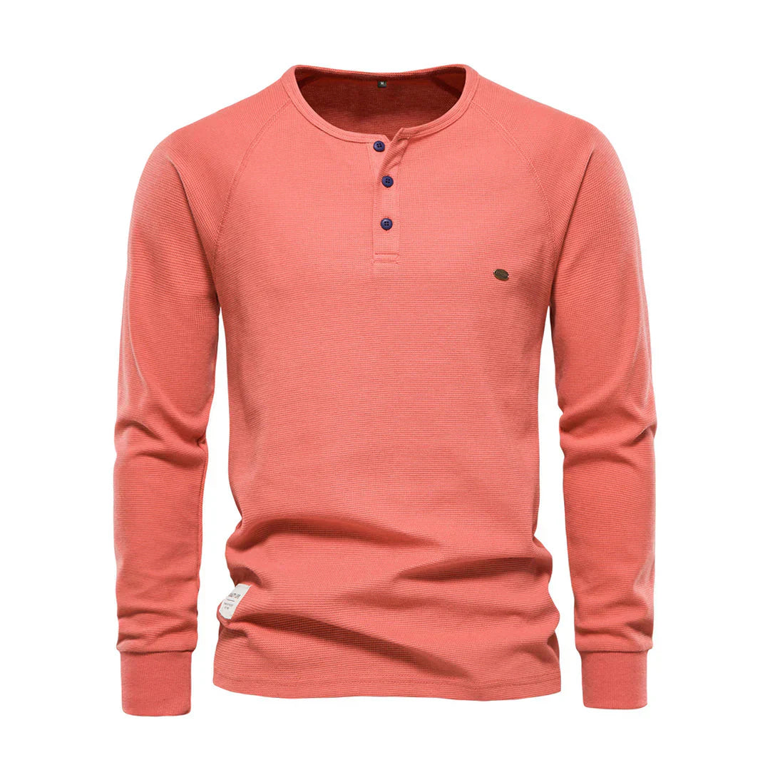 Hoogwaardig heren langemouwenshirt, zacht en ademend. Stijlvol voor lente- en herfstoutfits.