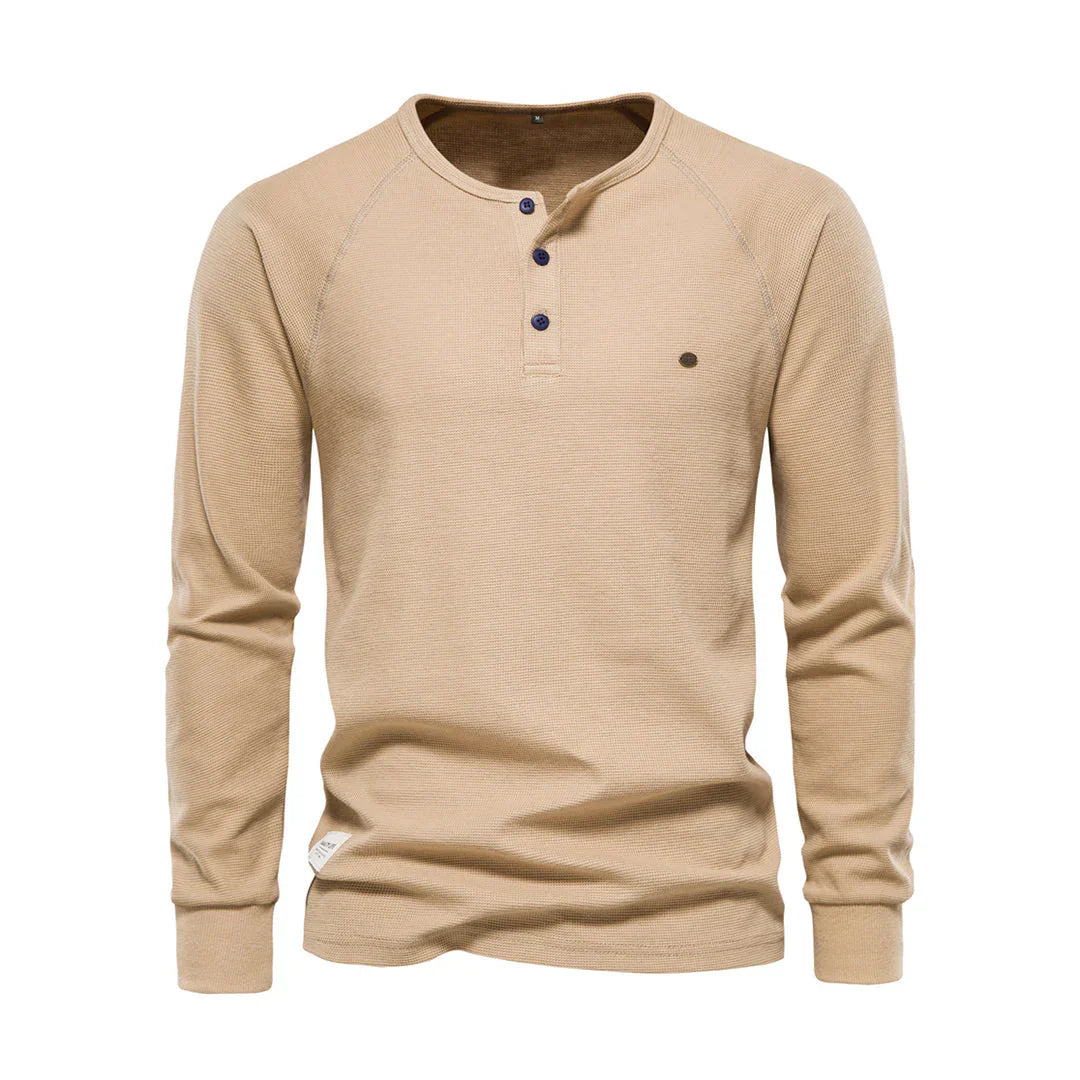 Moderne mannenkleding: comfortabel langemouwenshirt met ronde hals, veelzijdig voor casual stijl.