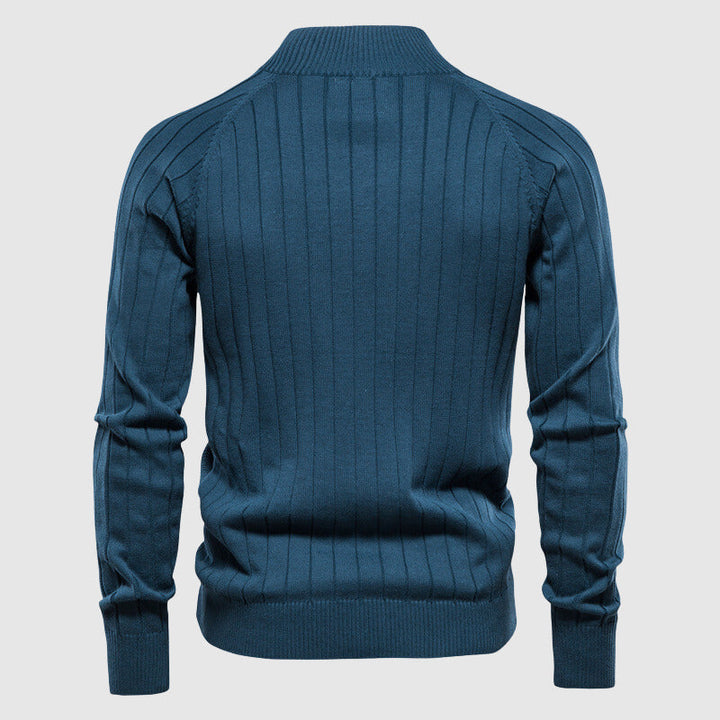 Hugo heren vest met volledige rits en opstaande kraag, comfortabel en functioneel in katoenmix.