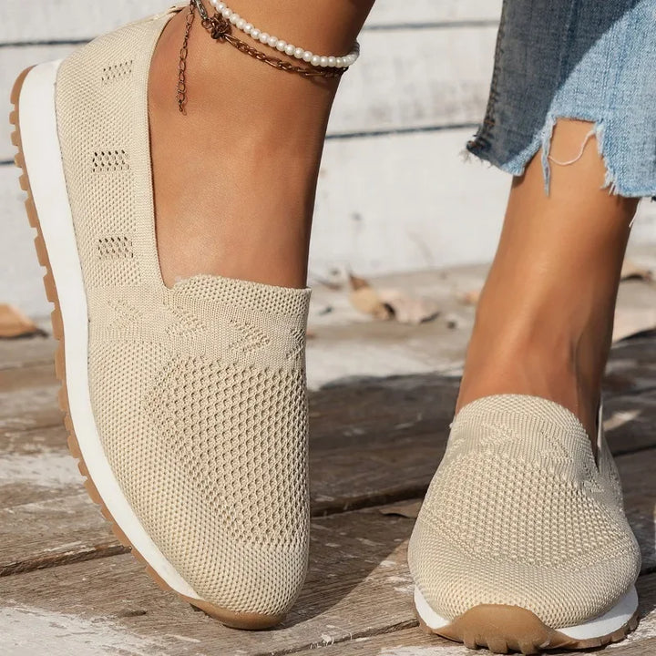 Comfortabele dames orthopedische instappers, ademende loafers voor voetcomfort.
