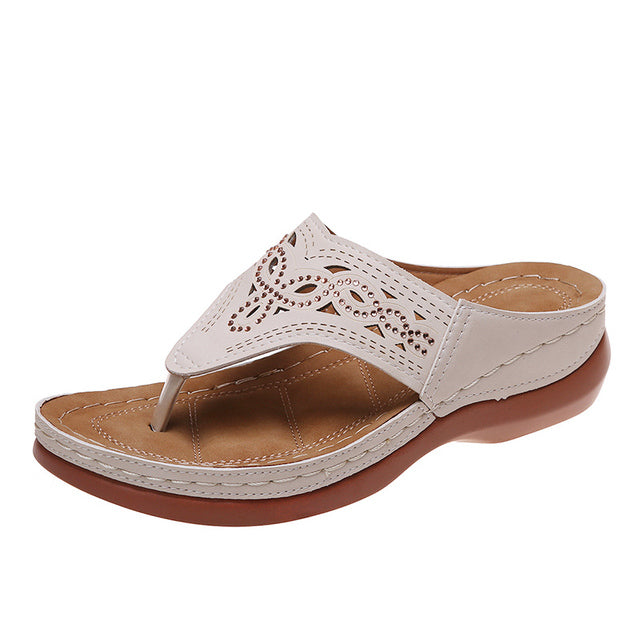Stijlvolle dames sandalen Soraya met wigzool, orthopedische massage en zomercomfort. Perfecte casual schoenen.