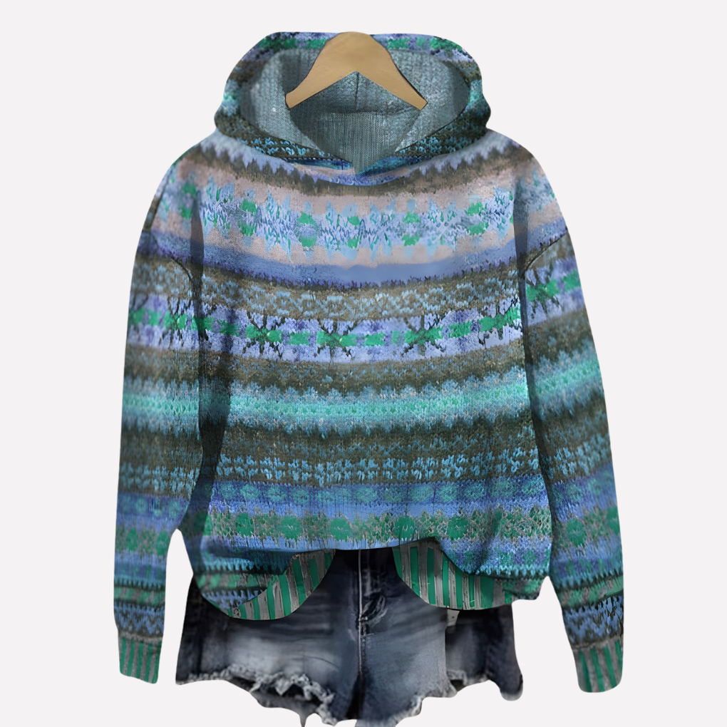 Zachte dames pullover hoodie met comfortabele pasvorm, lange mouwen en capuchon, ideaal voor casual looks.