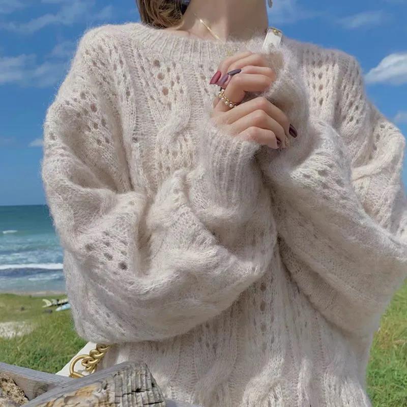 Stijlvolle roze Holle Trui™ dames sweater, super comfortabel en perfect voor de casual mode winter.