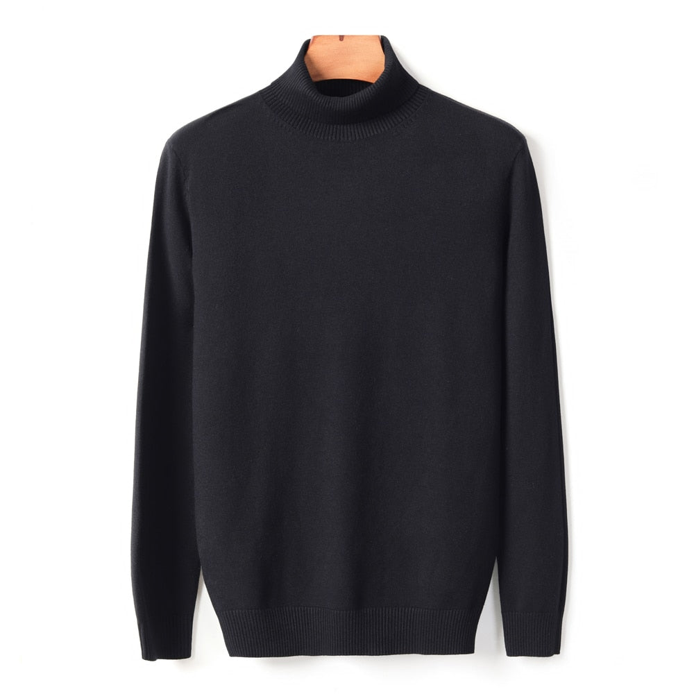 Productfoto van een heren coltrui, een comfortabele en warme trui voor mannenmode in de winter.