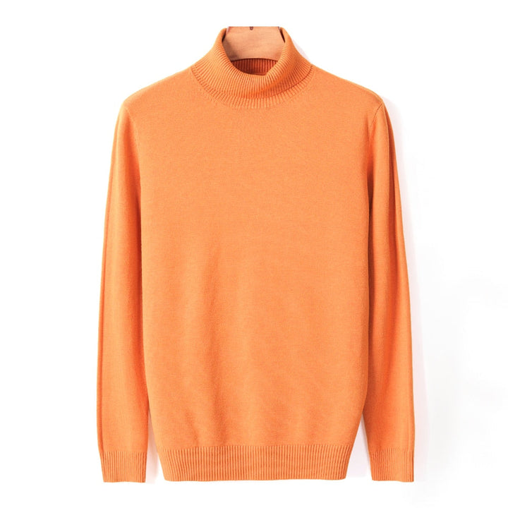 Grijze heren coltrui, comfortabel en warm. Perfect voor herfstmode en casual herenkleding.