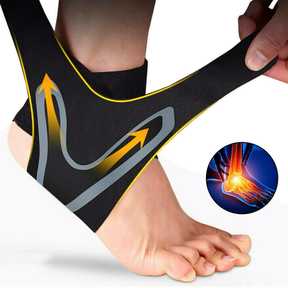 FlexiGuard compressie enkelbrace voor herstel en stabiliteit, ideaal bij sportblessures en zwakke enkels.