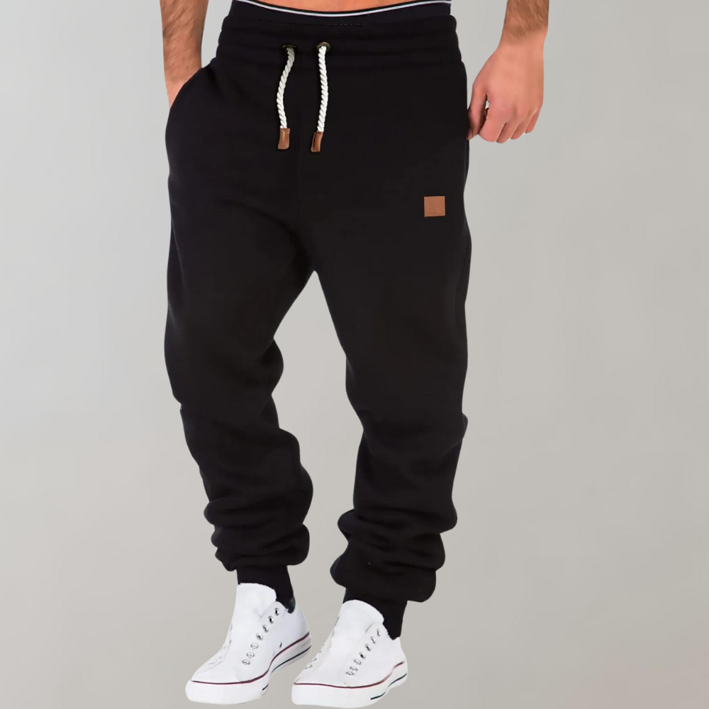 Comfortabele grijze heren joggingbroek, perfect voor casual vrijetijdskleding en relaxen. Ideale herenmode.