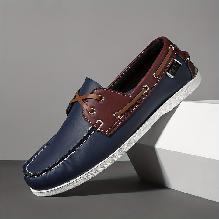 Comfortabele casual outdoor heren bootschoenen 'Thijs' met robuuste grip voor lente en zomer.