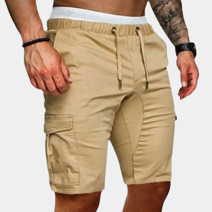 Stijlvolle heren cargo shorts in zwart, blauw, grijs, groen of kaki, perfect voor outdoor en functionele kleding.
