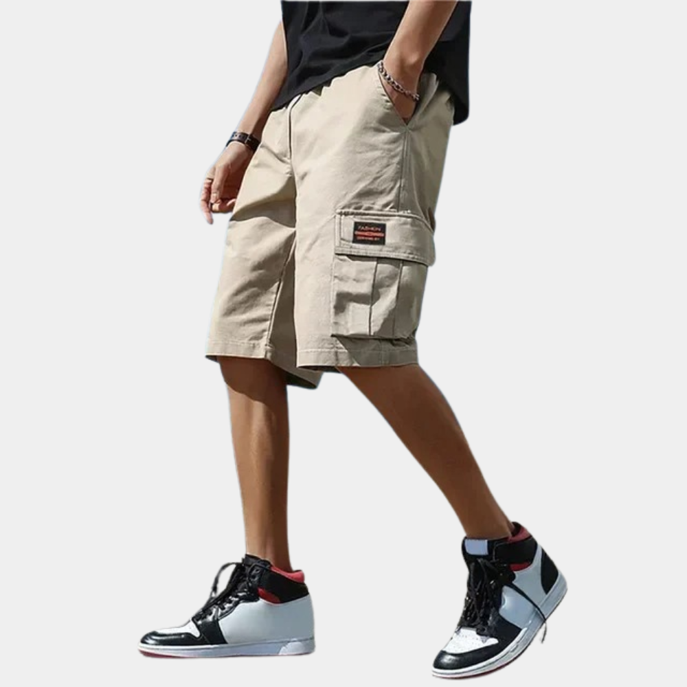 Functionele heren cargo shorts met veel zakken, perfect voor dagelijks gebruik, wandelen of reizen.