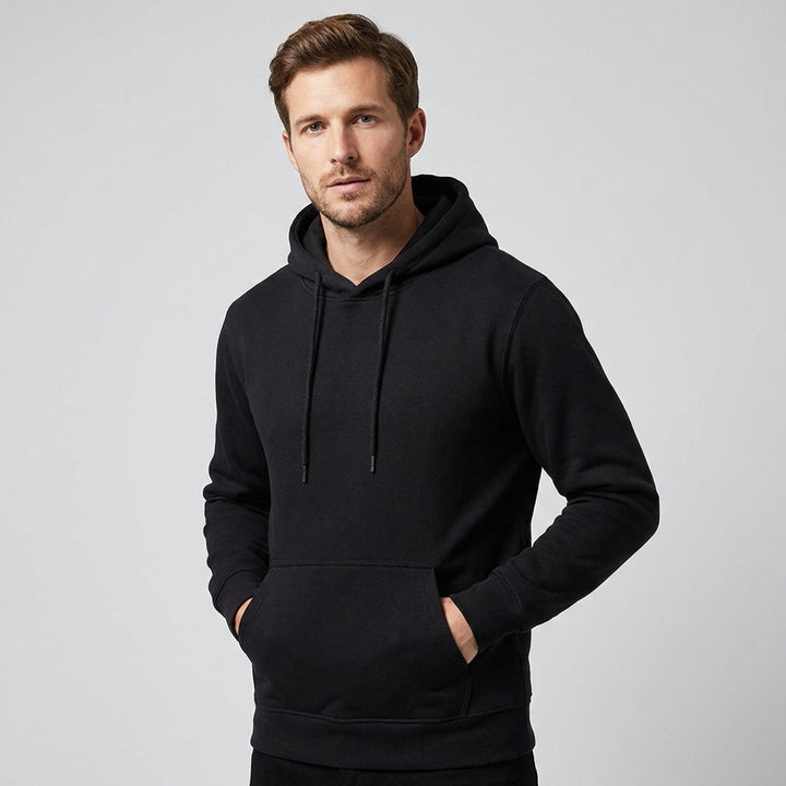 Comfortabele heren hoodie met capuchon, ideaal voor casual dagelijkse kleding en sportieve stijl.
