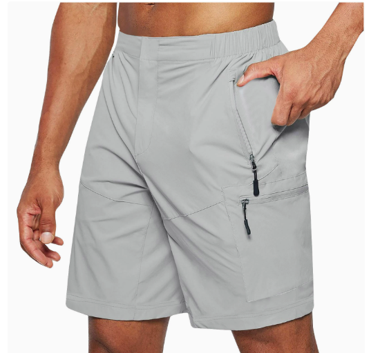 Ademende polyester zomerbroek voor heren, comfortabel en snel drogend, geschikt voor sport en vrije tijd.