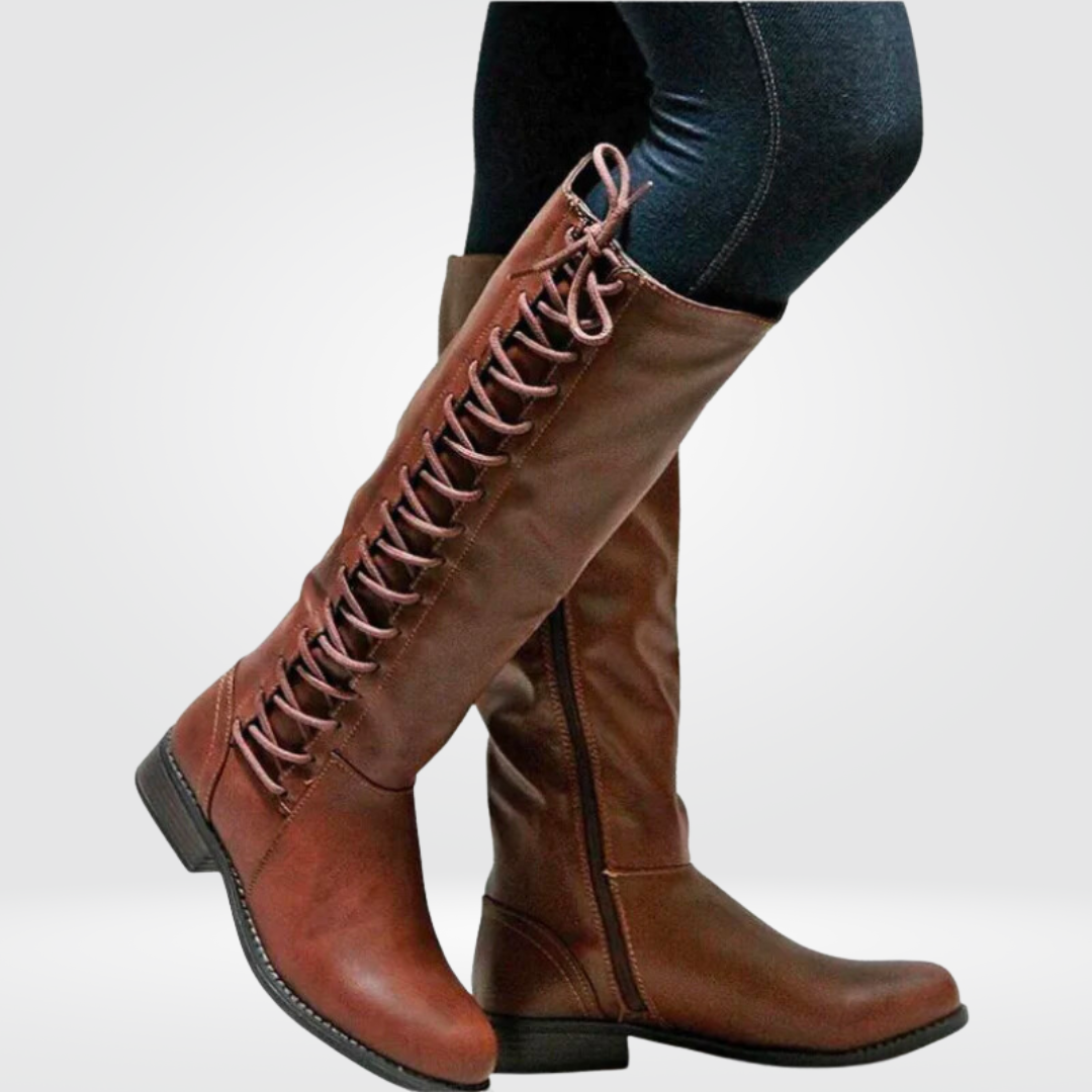 Elegante hoge dameslaarzen 'Elena' van hoogwaardig leer, met een moderne pasvorm voor stijlvolle outfits.