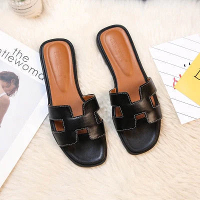 Modieuze Jenelles H-slipper dames sandaal in diverse kleuren; lichtgewicht instapper voor strand en vrije tijd.