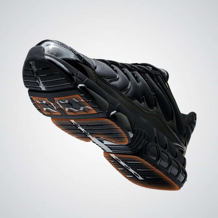 Detail van Milo veiligheidsschoenen heren: stalen neus, kevlar tussenzool en anti-slip voor optimale bescherming.