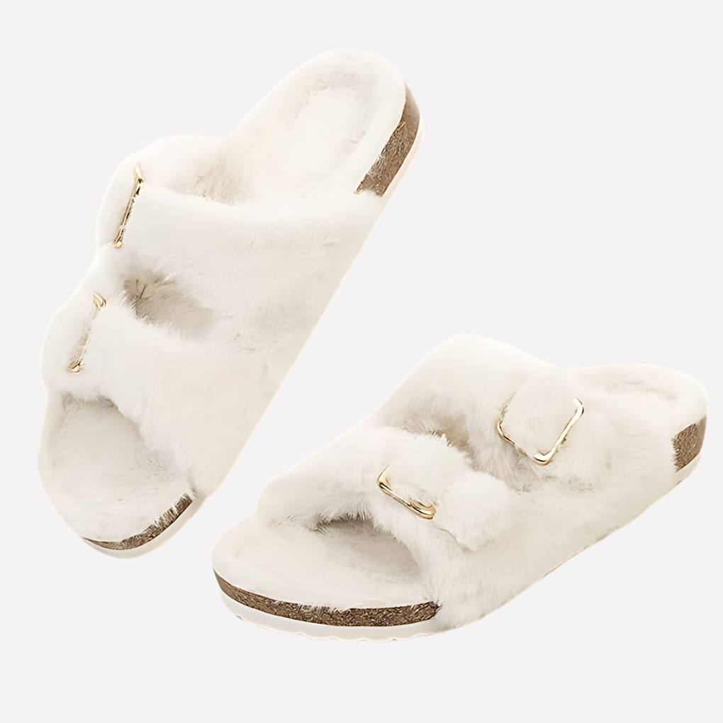 Comfortabele open teen dames slippers met zacht gevoel en goede voetondersteuning, binnen & buiten.