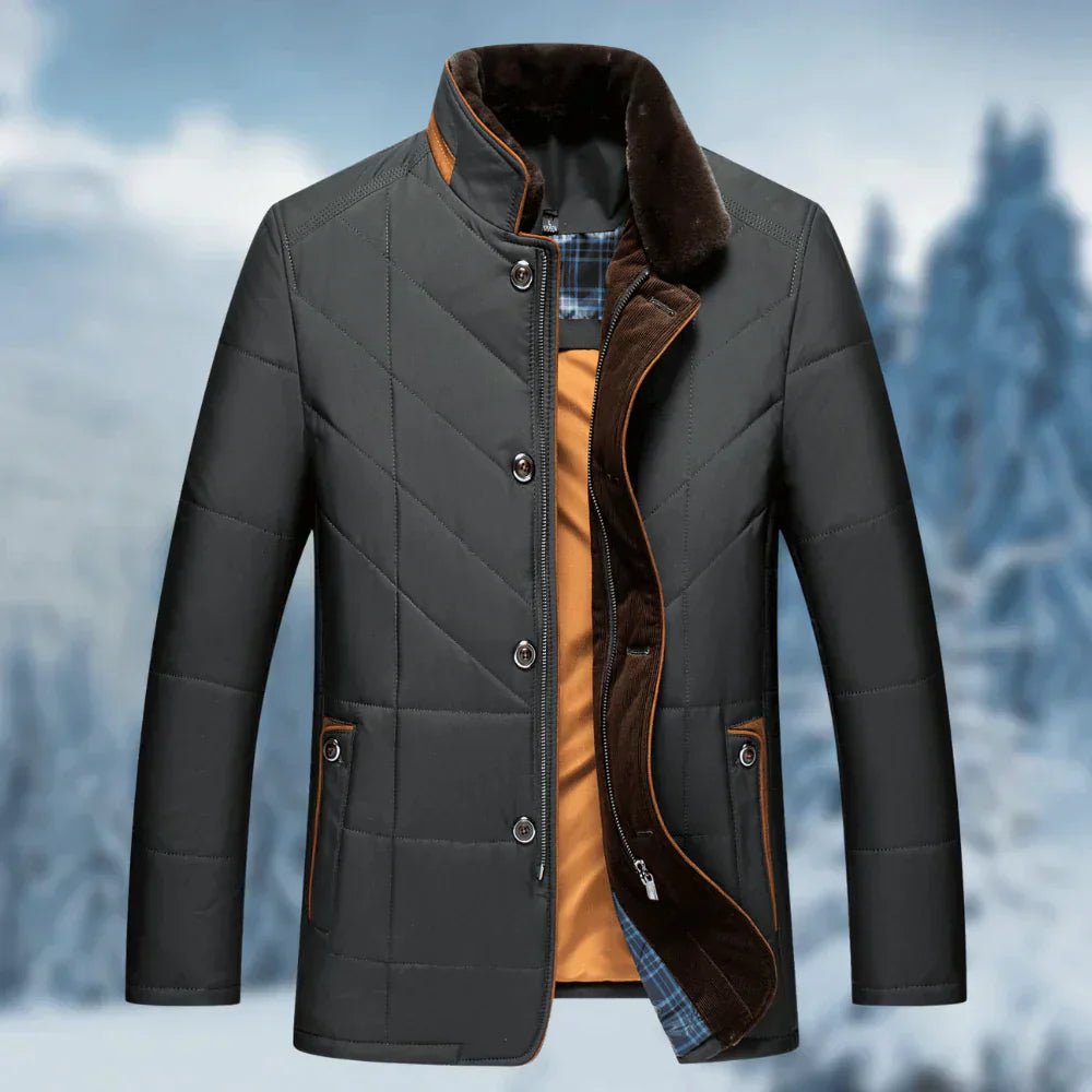 Trendy Victor heren winterjas met comfortabele pasvorm. Duurzame, warme jas voor mannen, ideaal voor modebewuste heren.