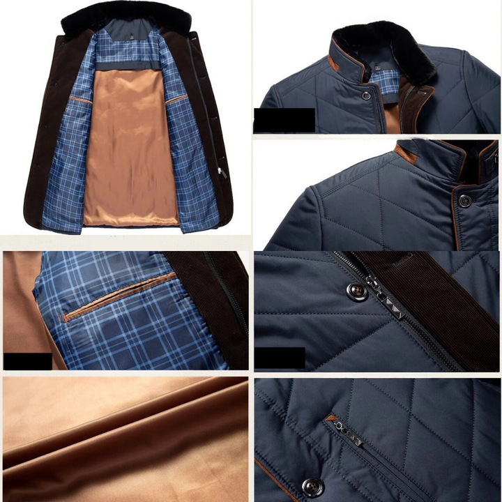 Moderne Victor winterjas, ontworpen voor comfort en stijl. Een veelzijdige, warme herenjas voor kleding buiten.