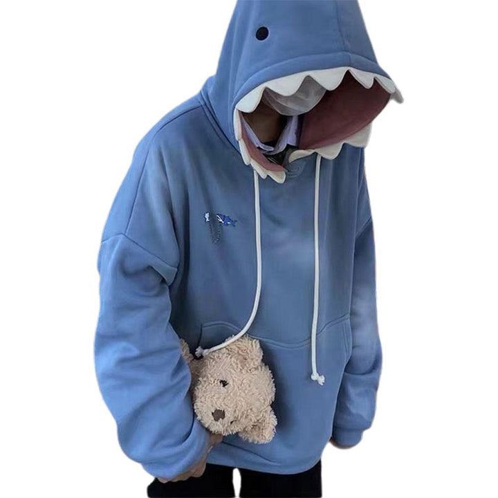 Unieke streetwear haai hoodie, comfortabel en opvallend. Maak een fashion statement met deze trui.