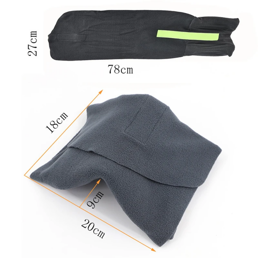 ComfortNek reiskussen: jouw partner voor een ontspannen vlucht. Ergonomische neksteun in het vliegtuig.