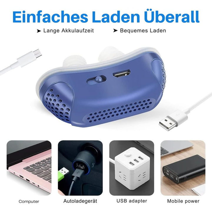 Draagbaar CPAP apparaat in compact design. Optimale ademhalingstherapie voor reizen en dagelijks gebruik.