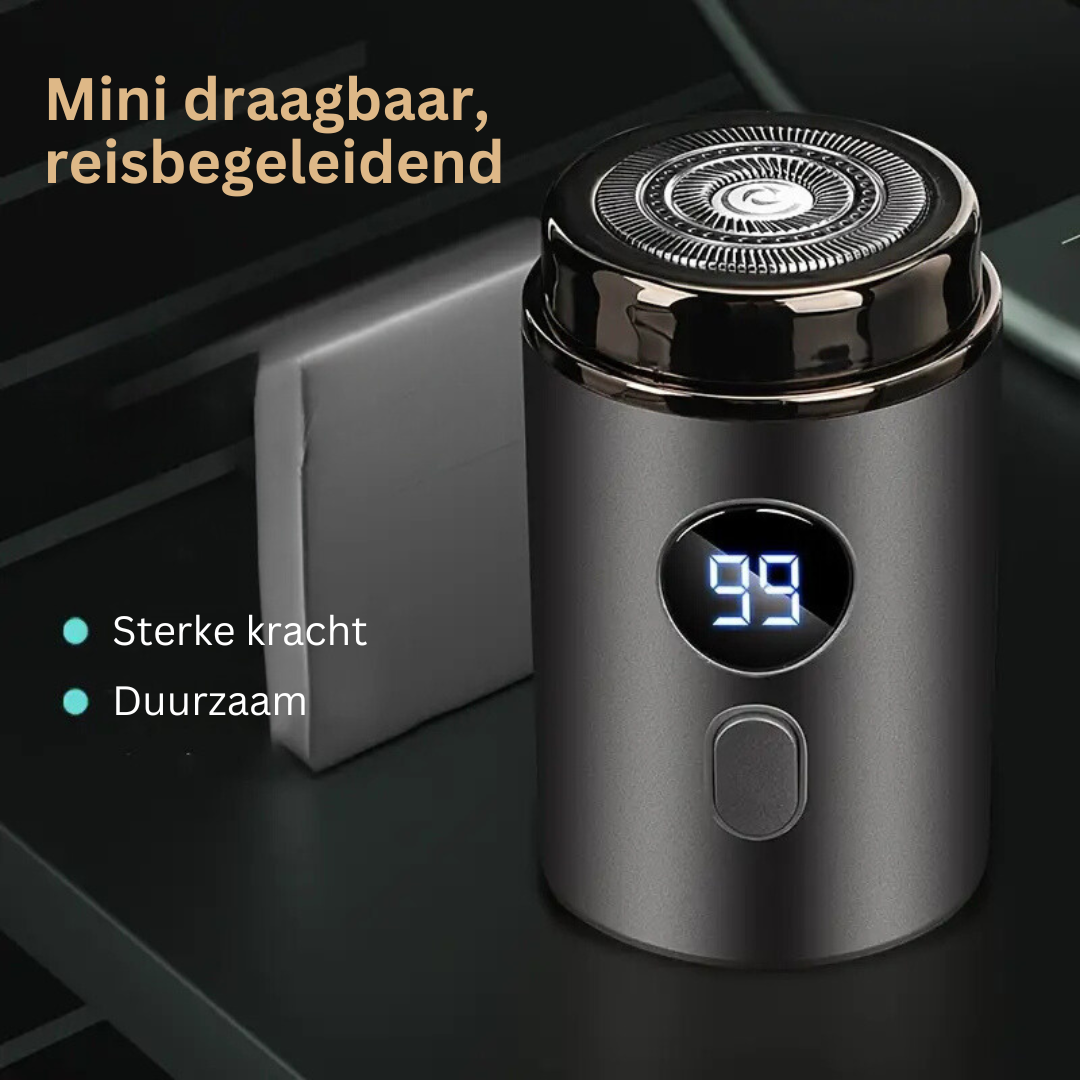Mini draagbaar scheerapparaat voor mannen. Glad en pijnloos scheren, ideaal voor reizen en dagelijks gebruik.