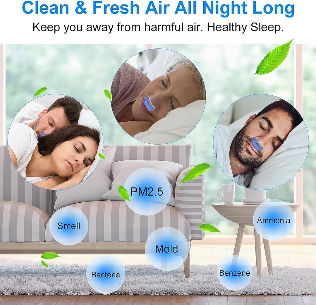 Comfortabel compact anti-snurk apparaat, neusplug voor betere ademhaling en gezonde slaap zonder snurken.