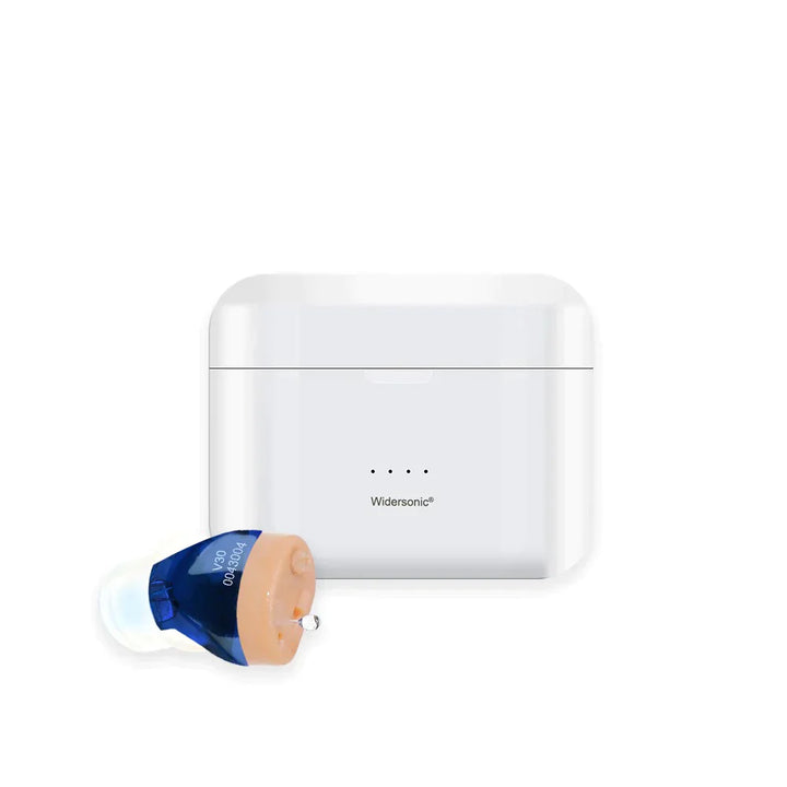 Geavanceerd onzichtbaar gehoorapparaat met geluidsverbetering, oplaadbaar voor optimale luisterervaring.