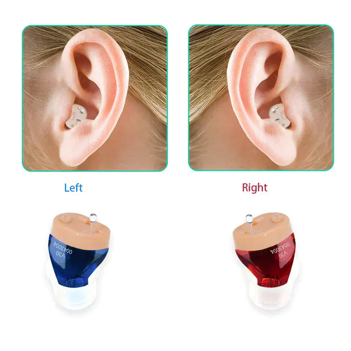 Ergonomisch onzichtbaar hoortoestel, oplaadbaar en comfortabel gehoorapparaat voor dagelijks gebruik.