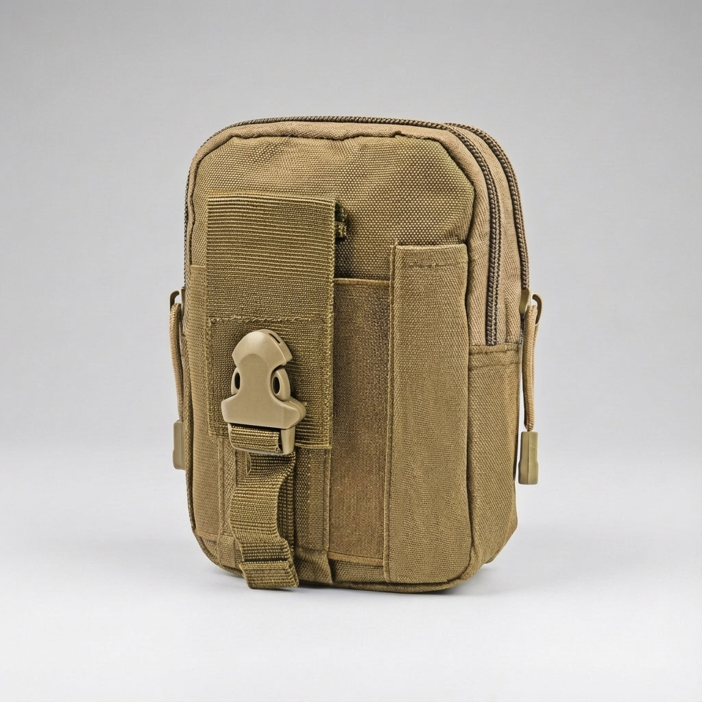 Robuust outdoor Molle etui; een praktische opbergoplossing voor je tactische uitrusting.